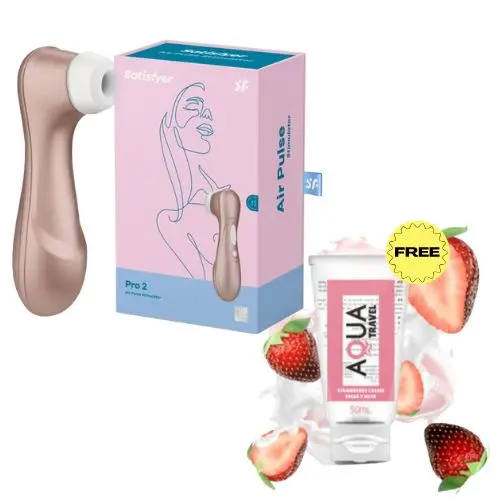 AQUA TRAVEL + SATISFYER EL PACK IDEAL PARA TU PLACER - SUCCIONADOR - PULSADOR - LUBRICANTE - 1