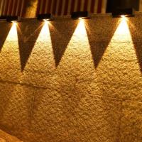 Luces LED solares de 2 piezas para exteriores, lámpara de pared superbrillante, impermeable, alimentada por energía Solar, para jardín, balcón, patio, escaleras, farola - details 0