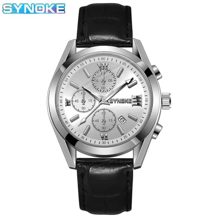 Reloj De Cuarzo SYNOKE Para Hombre Estilo Casual Con Calendario Y Luz Nocturna Impermeable Año Nuevo 2024 Moda Y Negocios - 1
