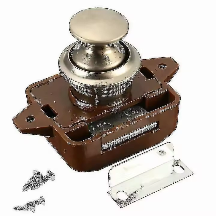 Latch Knob Pulsador Cierre Armario Puerta Autocaravana Caravana Gabinete - 1