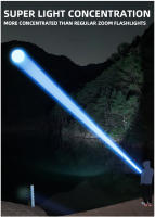 Linterna LED Recargable USB Multifuncional Con Zoom Telescópico Y Luz Brillante Para Exteriores Impermeable - details 6
