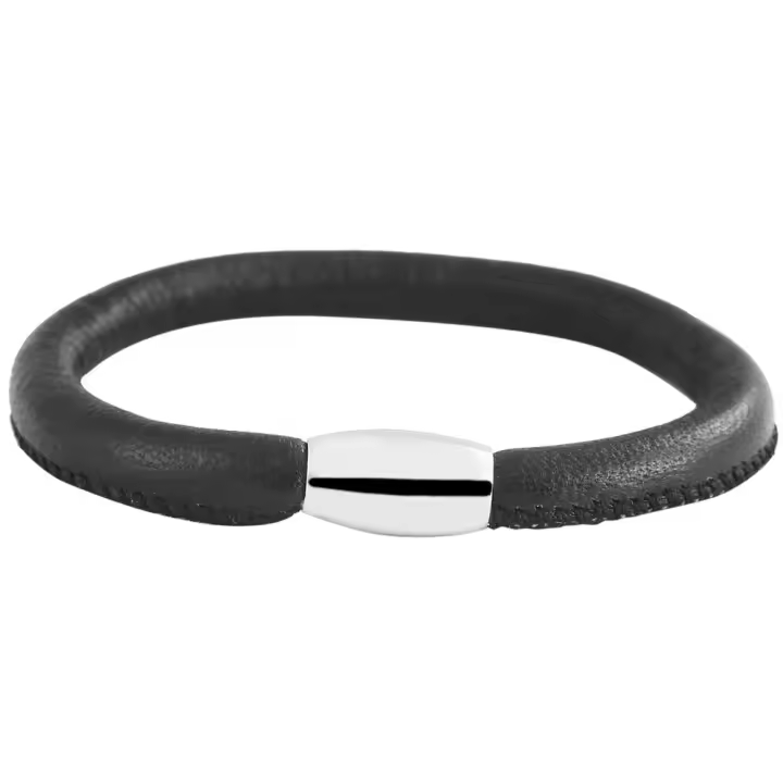 Akzent® Pulsera Redonda de Couro Genuíno Cham Cham 18cm - 1