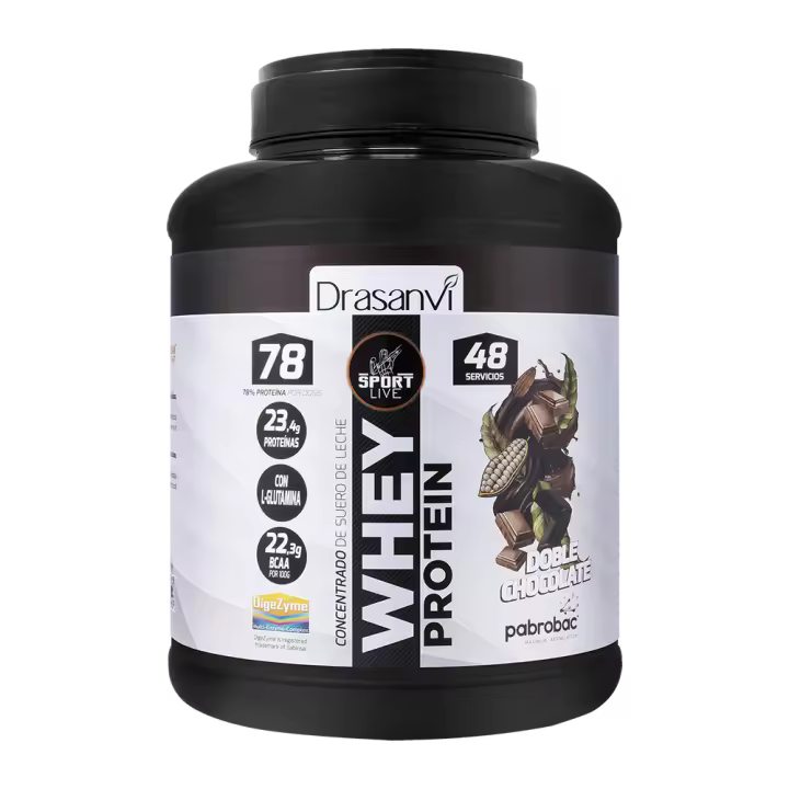 Drasanvi Whey Protein Concentrada Doble Chocolate de 2 kg Sport Live - 1