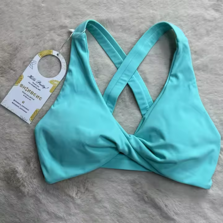Sujeto De Yoga Para Mujer SHINBENE Con Tirantes Cruzados Y Acolchado Top Corto De Fitness Y Ejercicio De Alta Comodidad Material Nylon Y Spandex - 1