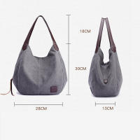 Bolso De Hombro Para Mujer Yogodlns Vintage De Lona Gran Capacidad Bolso Casual Con Manija Nueva Moda Bolso De Compras Para Dama - details 25