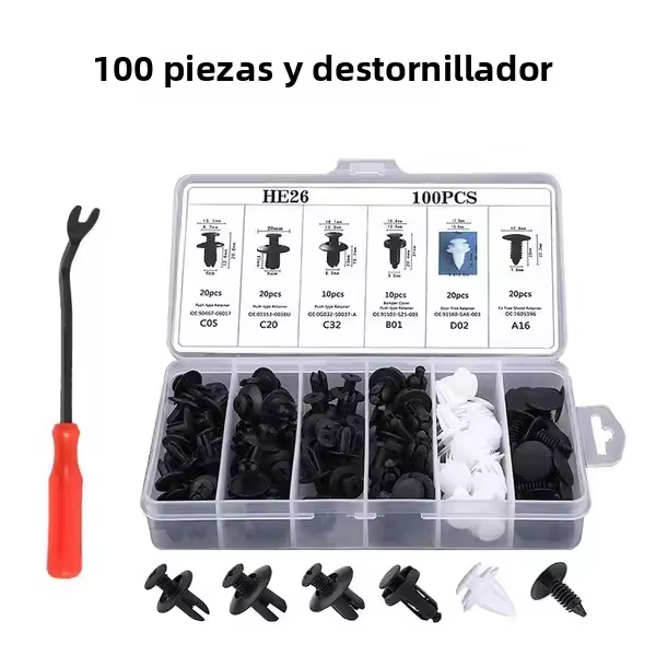 Kit De Clip De Automóvil Con Cierre Rápido Mixed Car Body Push Pin Rivet Bumper Door Trim Panel Retainer Clips De Plástico Para Coche - 1