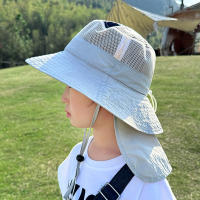 Sombrero De Pescar Para Niños Y Niñas Xinbaoguan 100% Poliéster Con Gran Alas Protección Solar Transpirable Para Verano - details 25