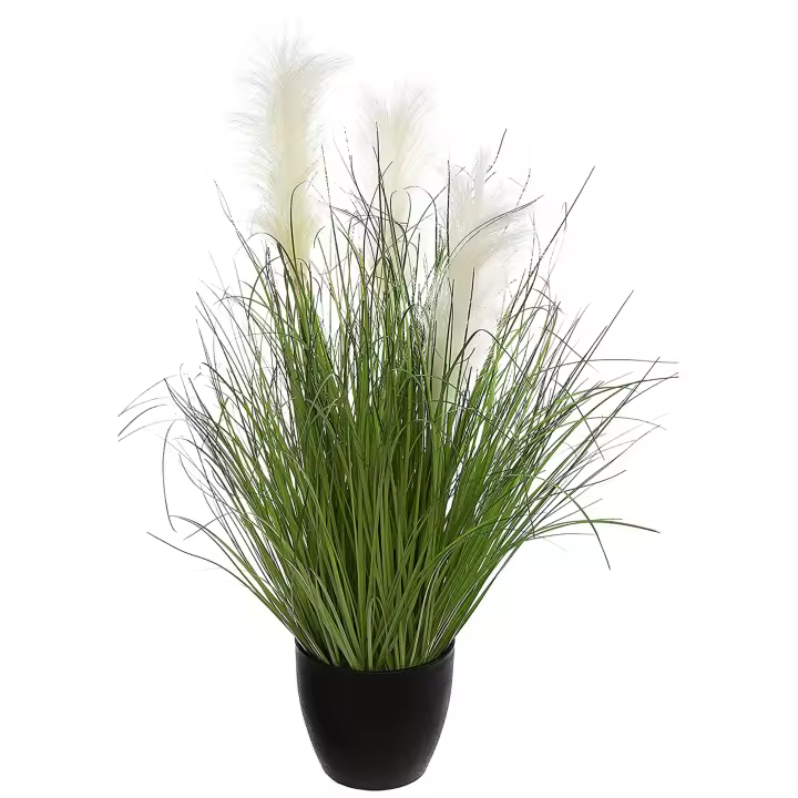 Atmosphera Ramo de Hierba Artificial en Maceta de Plástico - Decoración de Interiores y Exteriores - 1