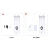 Dispensador De Jabón Manual De 300ml Sin Perforar Montado En La Pared Soporte Para Gel De Ducha Y Champú Líquido Para Baño - details 8