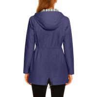 Chaqueta Impermeable Para Mujer Larga Abrigo De Lluvia Con Capucha Para Ciclismo Y Escalada Técnica De Poliéster Secado Rápido - details 18