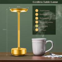 Lámpara de mesa LED recargable, inalámbrica,funciona con pilas, atenuación continua, moderna, portátil, para exteriores,comedor - details 2