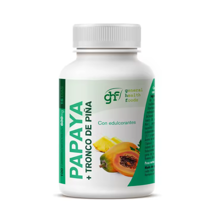 Papaya 600mg 100 comprimidos de 600mg  GHF - 1
