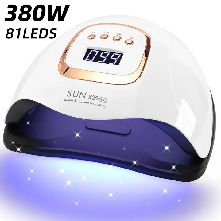 DianaBeauty Lámpara Secadora De Uñas LED UV 380W Con 4 Ajustes De Tiempo Y Sensor Automático Para Polvo De Gel Profesional Luz De Uñas - 1