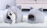 Cama Para Gato Cueva Lavable Cama Para Mascotas Plegable Con Removible Medio Calor Para Gatos Pequeños Y Perros Pequeños - details 2