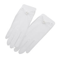 Guantes De Boda Elegantes Para Novia Con Lazo Accesorios De Boda Para Damas Guantes De Noche Formales De Encaje Rayón Talla Única - details 15
