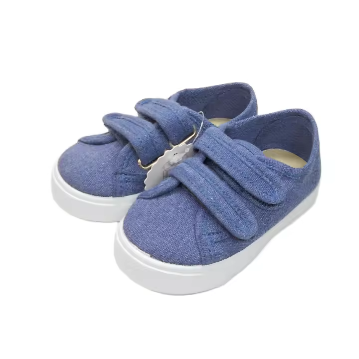Zapatillas de lona bambas para niño o niña con velcro de Tokolate - 1