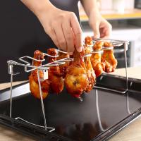 1pc Rack De Asador En Acero Inoxidable Para Pato Y Pierna De Pollo Herramientas De Barbacoa Suministros De Cocina - details 0