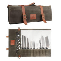 Bolsa Multifuncional WESSLECO Para Chef Cuchillo Roll Portátil Duradera Almacenamiento De Cocina Con Bolsillos - details 1