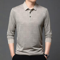 Camisa Polo Para Hombre De Color Sólido Casual Manga Larga Transpirable Cómoda Versátil Top Moda Negocios - details 11