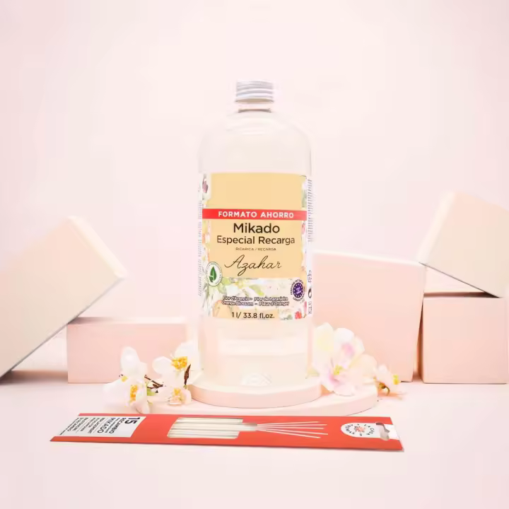 PANDAHOME Ambientador Mikado Reposición 1L – Recarga de Gran Capacidad para Aroma Duradero - 1