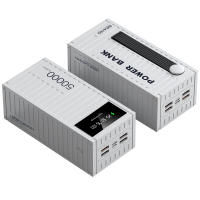Banco de carga de 50.000 mAh, cargador de carga rápida de 66 W, banco de energía portátil, banco de batería de teléfono, capacidad de 50000 mAh para senderismo, camping, viajes, al aire libre (white） - details 0