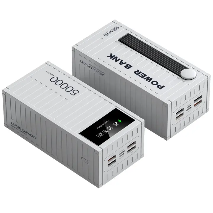 Banco de carga de 50.000 mAh, cargador de carga rápida de 66 W, banco de energía portátil, banco de batería de teléfono, capacidad de 50000 mAh para senderismo, camping, viajes, al aire libre (white） - 1