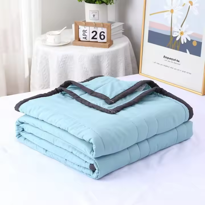 Edredón De Verano De Algodón Lavado En Color Sólido Aire Acondicionado Lavable Para Estudiantes Y Niños - 1