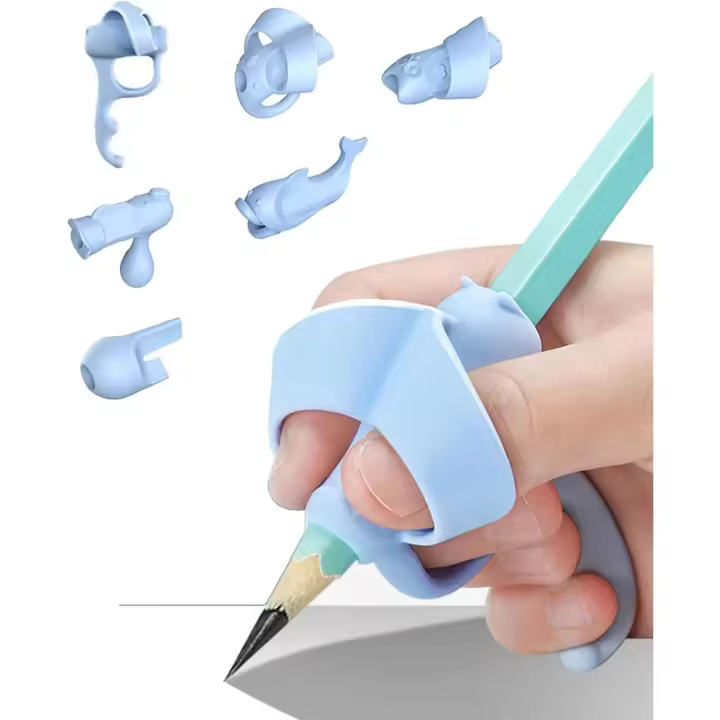 Juego de 6 pinzas progresivas para lápices para niños pequeños para entrenar la escritura con los dedos - 1