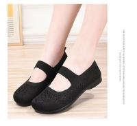Zapatos Planos Para Mujer Slip on Plegables Con Punta Cuadrada Y Salida Hollow Fashion Casual Para Madres Zapatos Vulcánicos De Tela Algodón - details 12