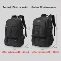 Mochila De Viaje Grande 50L 80L Para Hombre Con Compartimento Para Zapatos Separado Bolsa De Negocios Impermeable Deportes Al Aire Libre Negro Mochilas De Almacenamiento - details 1