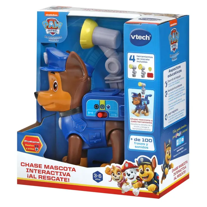 Mascota interactiva Chase  ¡Al rescate!. Juega con sus accesorios y completa las misiones de rescate (Vtech 80-563122) - 1