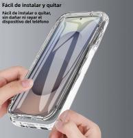 Funda De Protección Completa 360 Para Samsung S25 S24 S23 S22 S21 S20 FE S10 S9 S8 Nota 8 9 10 plus 20 Ultra A52 A53 A55 A54 Material PC + TPU Antigolpes Antisuciedad Transparente Anti-Resbaladizo - details 5