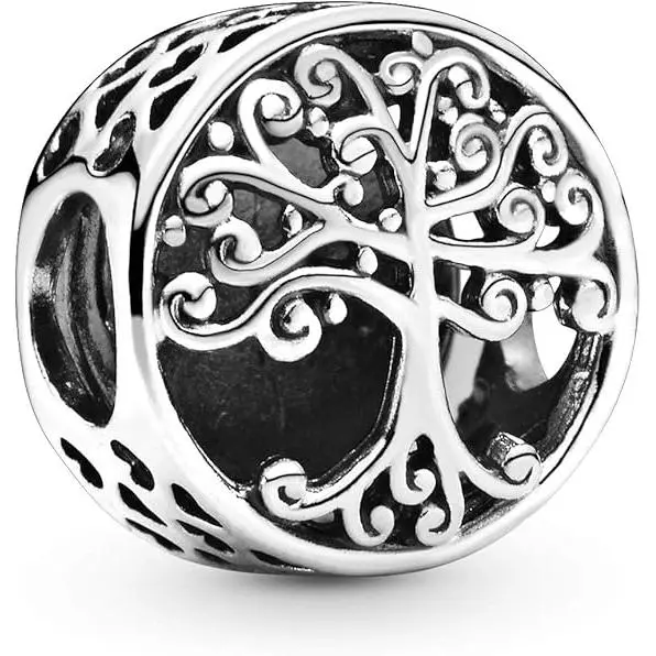 Pandora Moments Women's Sterling Silver Calado Raíces Familiares Charm Pulsera Charm - 1