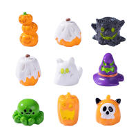 9Pcs Decoraciones De Halloween 3D Calabaza Fantasma Para Jardín De Hadas Muebles Artesanías Para Scrapbook Accesorios Para Casa Y Muñecas - details 6