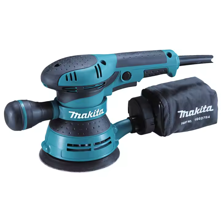 MAKITA BO5040 Lijadora Rotorbital 300W 125mm Velcro Pomo - 1