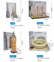Modelo De Puzzle 3D DIY De Papel De Attraction Mundial Juguete Educativo Para Niños Desarrollo Inteligente Construcción Unisex - details 3