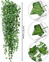 Guirnalda De Navidad Artificial De Seda Verde 210Cm Vino De Hojas Y Ramas Para Decoración De Hogar Bodas Y Baños Jardín - details 11