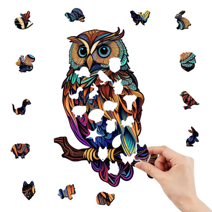 Puzzle 3D De Madera Con Diseño De Fénix Regalo Educativo Para Niños Y Adultos A5 A4 A3 Juego De Tablero Unisex - 1
