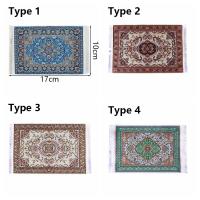 Carpetilla De Miniatura Para Casa De Muñecas Estilo Turco Escala 1:12 Accesorios De Decoración De Piso Alfombra Tejida Para Juguetes Adecuada Para Adolescentes Y Adultos - details 4