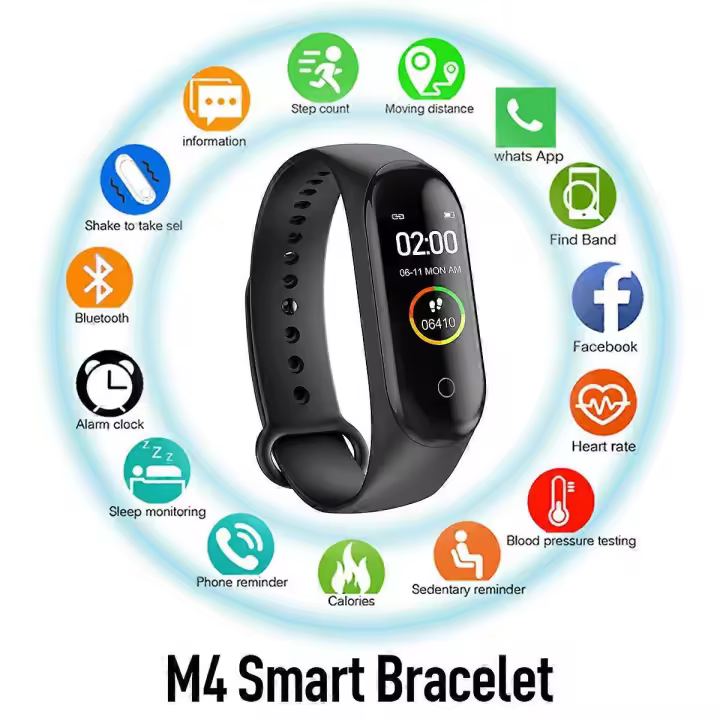 M4 Smart Band Sport Smart Watch hombres Mujer presión arterial frecuencia Cardíaca IP67 impermeable fitness Monitor pulsera para Android iOS - 1