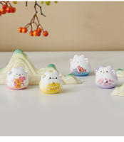 Adorno De Hogar Encantador De Gato Maneki Neko Cerámica Decoración De Suerte Animal Estatua Regalos Para Oficina Y Habitación - details 10