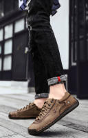 Zapatos Casuales Para Hombre Cuero Mocasines De Caminar Al Aire Libre 2021 Moda Casual Vacaciones Suaves Para Conducir Zapatos De Hombre - details 28