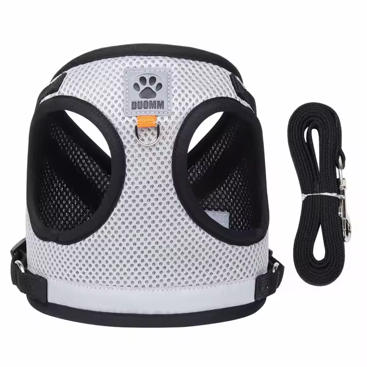 Harnés Para Gatos Con Correa Set De Verano Transpirable Malla Reflectante Para Perros Y Gatos Pequeños Con Cinturón De Pecho - 1