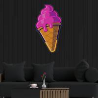 Luz Neón LED De Crema Para Decoración De Pared Y Negocios Tamaño 42*24.4 Cm Ideal Para Tiendas De Helados Bares Y Regalos Para Fiestas - details 1