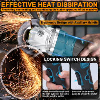 125mm amoladora angular sin escobillas de mano, herramienta eléctrica recargable de corte, máquina pulidora, amoladora para batería Makita, 21V - details 2