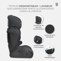 Asalvo Silla de Auto 2 en 1 Car Seat + Booster,  Xtreme i-Size 100–150 cm – Respaldo Desmontable, Reposacabezas Ajustable y Funda Lavable - details 2