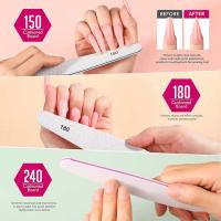 Set Profesional De Archos Para Uñas 6Pcs Kit De Archos Y Linterna Mixta De Grano Para Uñas De Acrílico Material Emery EVA Esponja Papel De Herramienta De Belleza - details 6