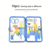 Set De Manicura Y Pedicura 7-16 Pcs Con Colores Gradientes Herramientas De Corte De Uñas Profesionales De Acero De Alta Calidad Para Viajes - details 1
