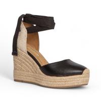 sandalias mujer cuñas negro de yute plataforma cinta al tobillo puntera cerrada planta acolchada cómodas y ligeras verano 2025 tendencia corina - details 0