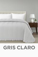 Colcha Bouti Gris Claro Lavada Lisa | Ropa de Cama de Verano | Tacto Suave | Diseño Moderno y Decorativo | Microfibra de Calidad. - details 7